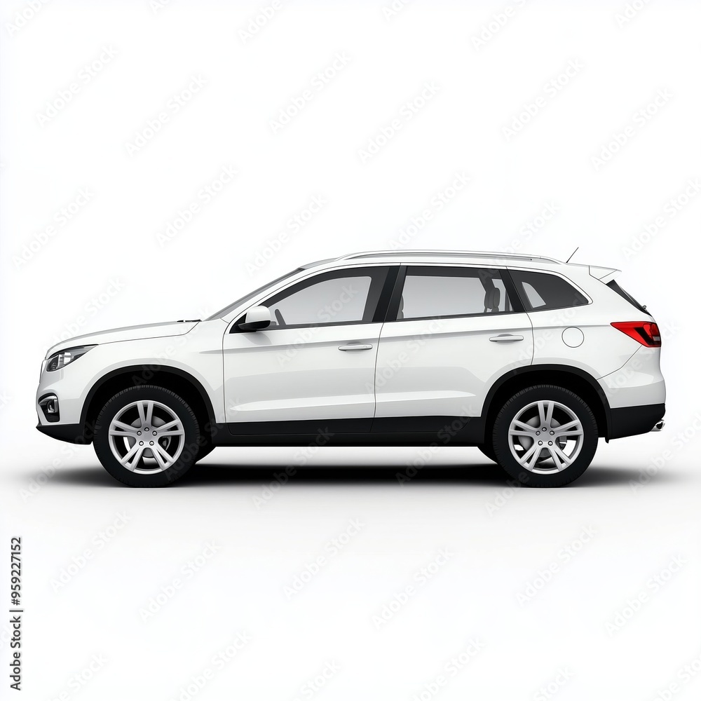 A White SUV Car Showcasing Modern Design and Comfort A White SUV Car Showcasing Modern Design and Comfort