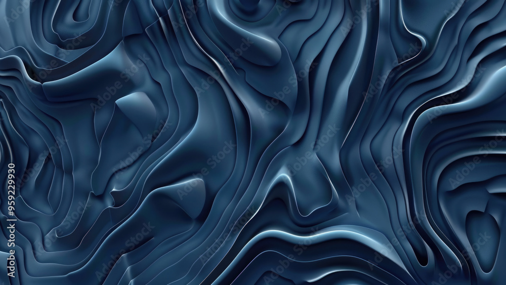 Obraz premium Abstract wavy texture in soft blue tones