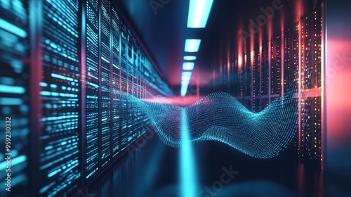 Network waves in a data center s server room