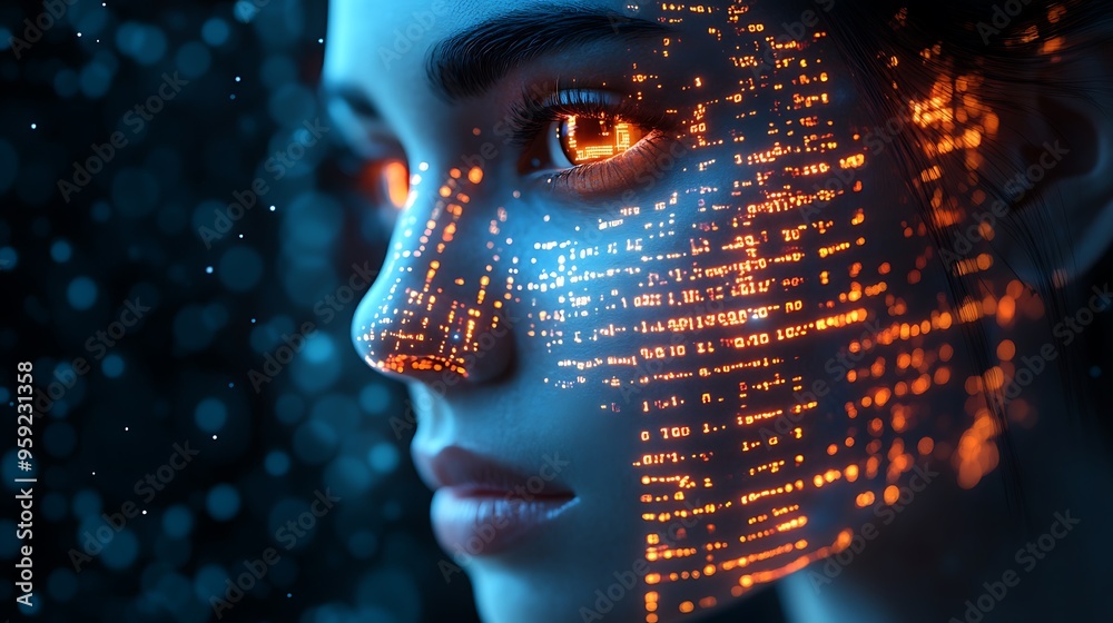 A blue digital hacker with glowing binary code, AI in cybersecurity systems, threat detection algorithms, penetration testing tools, and digital forensics analysis. cybercrime, cyber attack design, A blue digital hacker with glowing binary code, AI in cybersecurity systems, threat detection algorithms, penetration testing tools, and digital forensics analysis. cybercrime, cyber attack design,