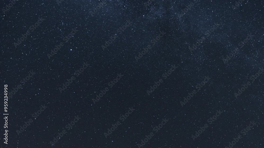 The Milky Way moving across the night sky. Captures the mesmerizing motion of stars and cosmic detail in a clear, dark sky