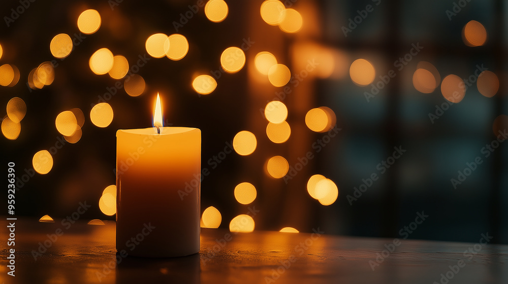 Candle glowing flames burned steadily, casting a soft candlelight brightened dark room with warm, festive light, enhancing Christmas celebration wax dripped slowly against backdrop of black night. Candle glowing flames burned steadily, casting a soft candlelight brightened dark room with warm, festive light, enhancing Christmas celebration wax dripped slowly against backdrop of black night.