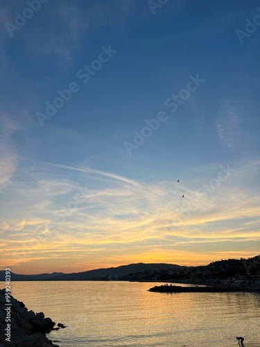 sunset over the sea