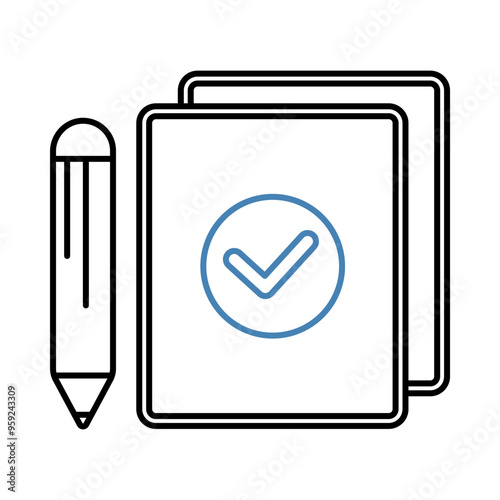 confirm concept line icon. Simple element illustration. confirm concept outline symbol design.