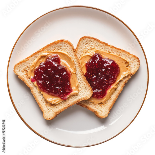 Delicious Plate Toast with ...