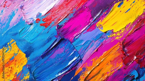 Abstract Colorful Acrylic Paint Texture Background