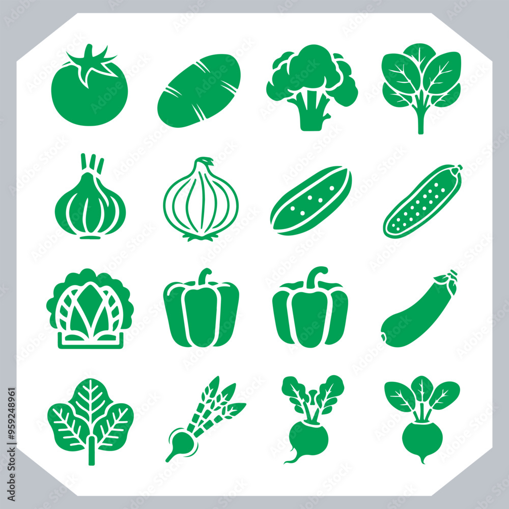 Set of vegetables black silhouette Carrot, potato, tomato, cucumber, onion, garlic, cauliflower, bell pepper, cabbage vector icon in white background. Set of vegetables black silhouette Carrot, potato, tomato, cucumber, onion, garlic, cauliflower, bell pepper, cabbage vector icon in white background.