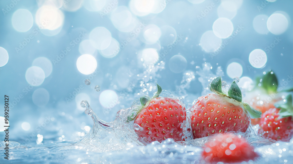 dreamy and airy background with fresh strawberries and a gentle water splash in an ultra-soft focus, emphasizing a dreamy, ethereal y2k aesthetic dreamy and airy background with fresh strawberries and a gentle water splash in an ultra-soft focus, emphasizing a dreamy, ethereal y2k aesthetic