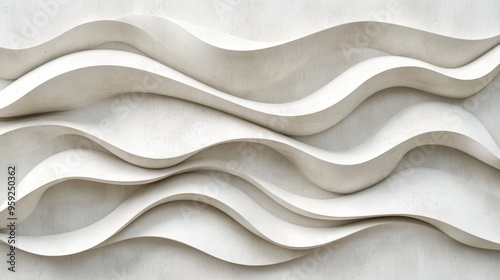 This visually striking abstract background features textured white waves, ideal for those who appreciate vintage design aesthetics in interior and graphic projects aiming for elegance