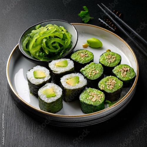 avocado maki, AI generated