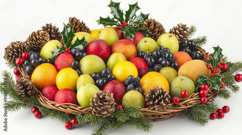 Christmas Fruit Basket Christmas Fruit Basket