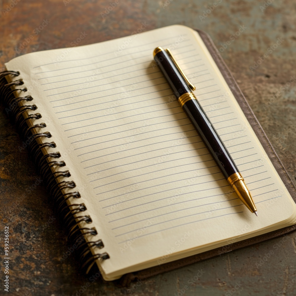 6. Blank page in a notebook with a pen, ready for writing a new chapter