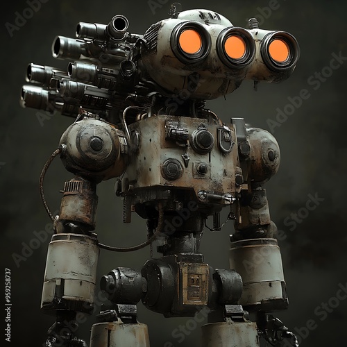 robot with many weapon