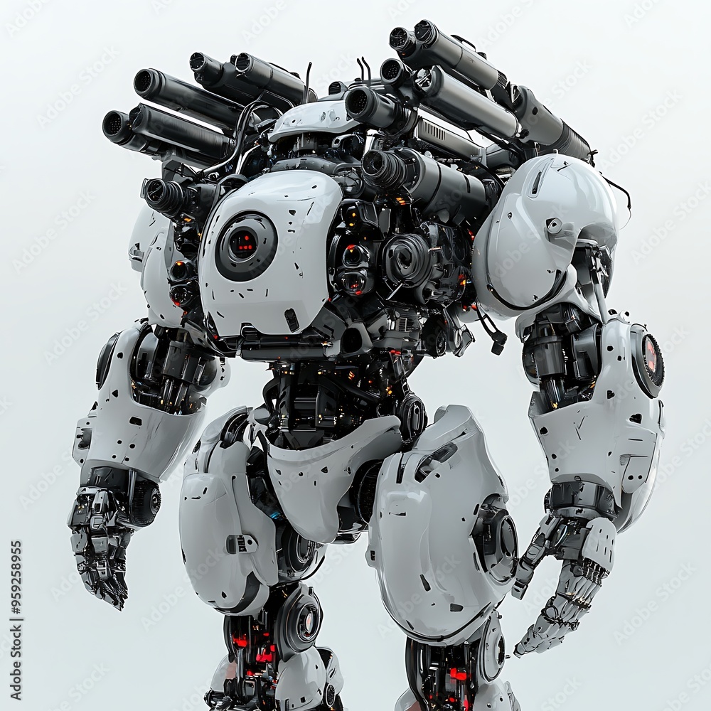 robot with many weapon robot with many weapon