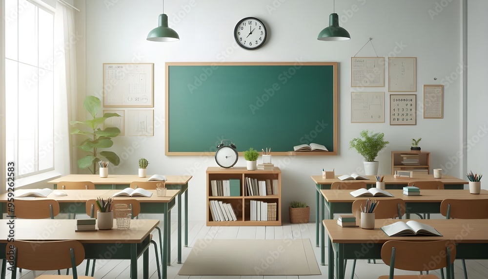empty board in classroom