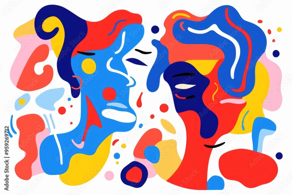 Abstraction illustration in concept of lifestyle Abstraction illustration in concept of lifestyle