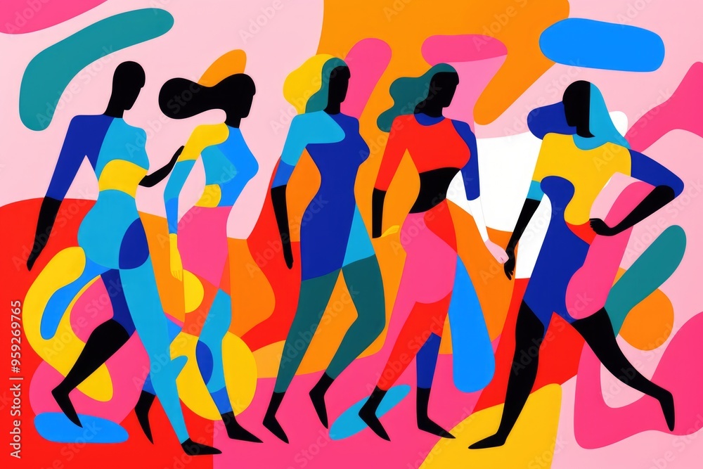 Abstraction illustration in concept of lifestyle
