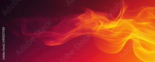 Red to dark orange gradient with fluid, smoky textures, Abstract background, Fiery warmth