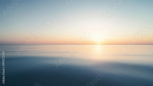 Waves of light fading into the distance, infinite calm, calming flow, endless tranquility