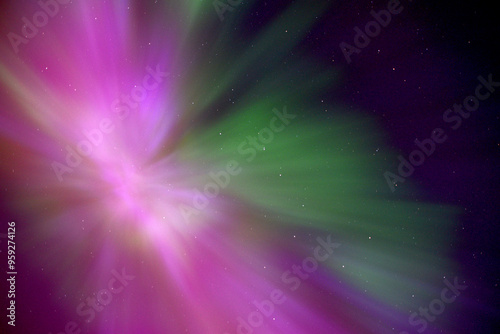 Amazing Aurora Borealis Display Pink and Green