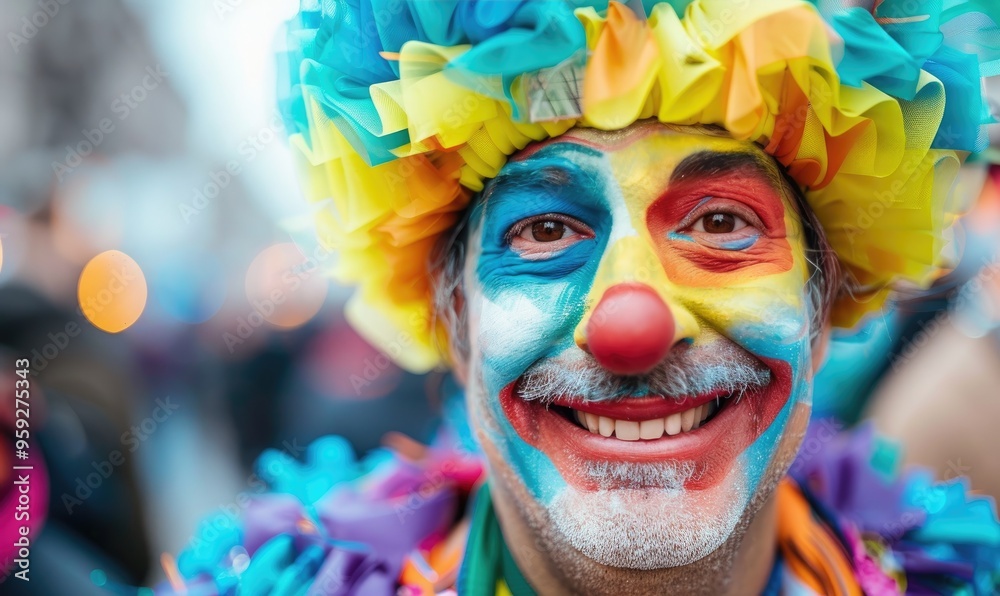 An Image of a Clown with a Fake Smile An Image of a Clown with a Fake Smile