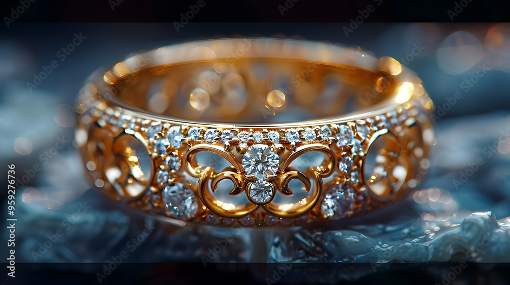 Diamond and Gold Ring Macro Photography Diamond and Gold Ring Macro Photography