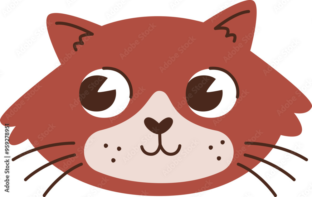Kitten Face Hand Drawn Kitten Face Hand Drawn