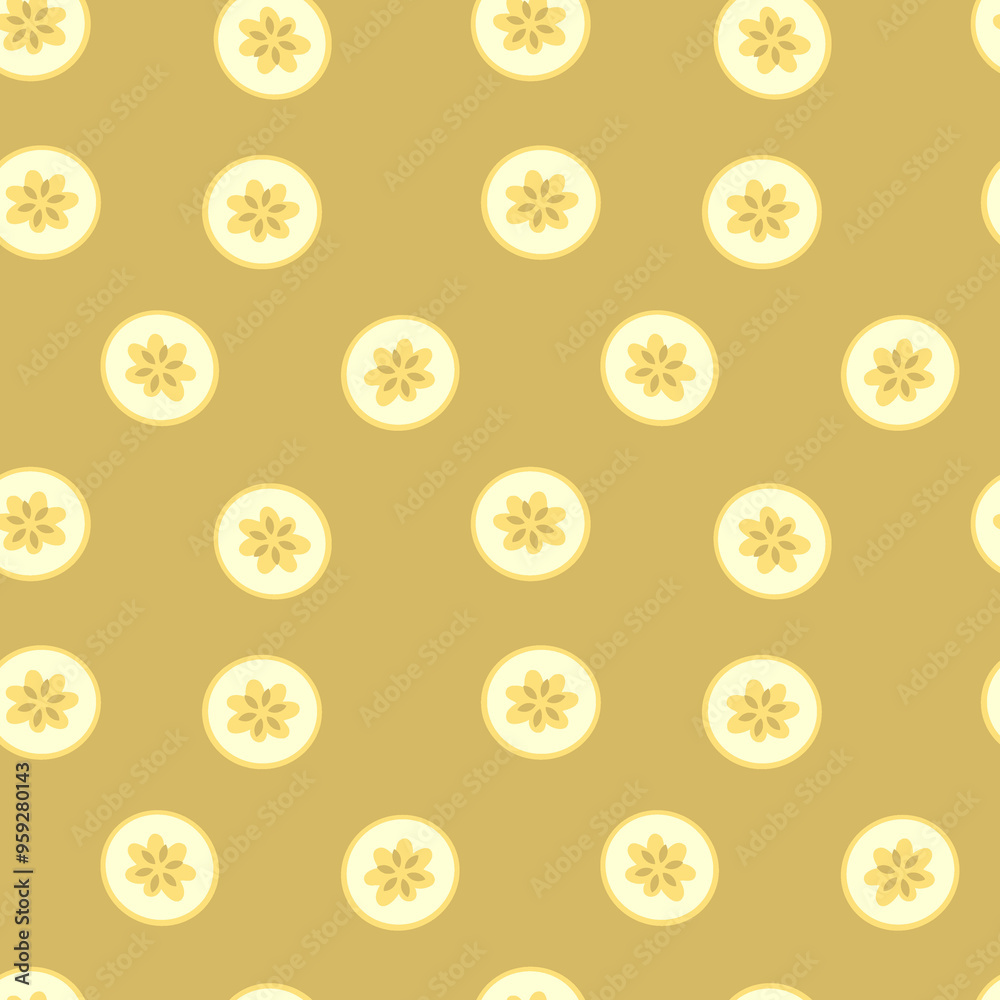 Exotic tropical seamless pattern with banana slices. Perfect print for paper, textile and fabric. Hand drawn llustration. Exotic tropical seamless pattern with banana slices. Perfect print for paper, textile and fabric. Hand drawn llustration.