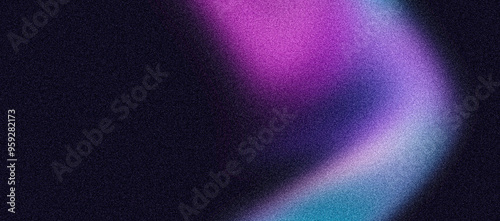 Obraz na płótnie Dark purple blue black abstract grainy background, glowing vibrant color gradient shape, noise texture poster header banner cover design w salonie