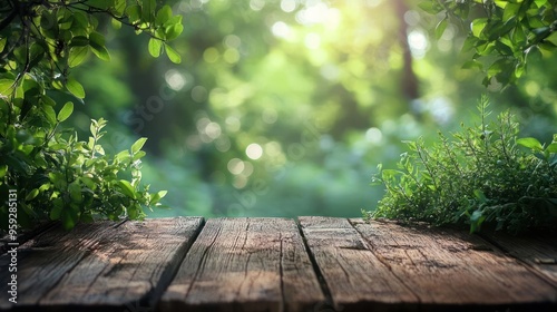 Fototapeta Naklejka Na Ścianę i Meble -  Lush green forest with a clear path leading to the sunlit horizon.
