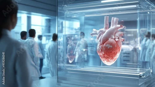 Human Heart Displayed in a Laboratory photo