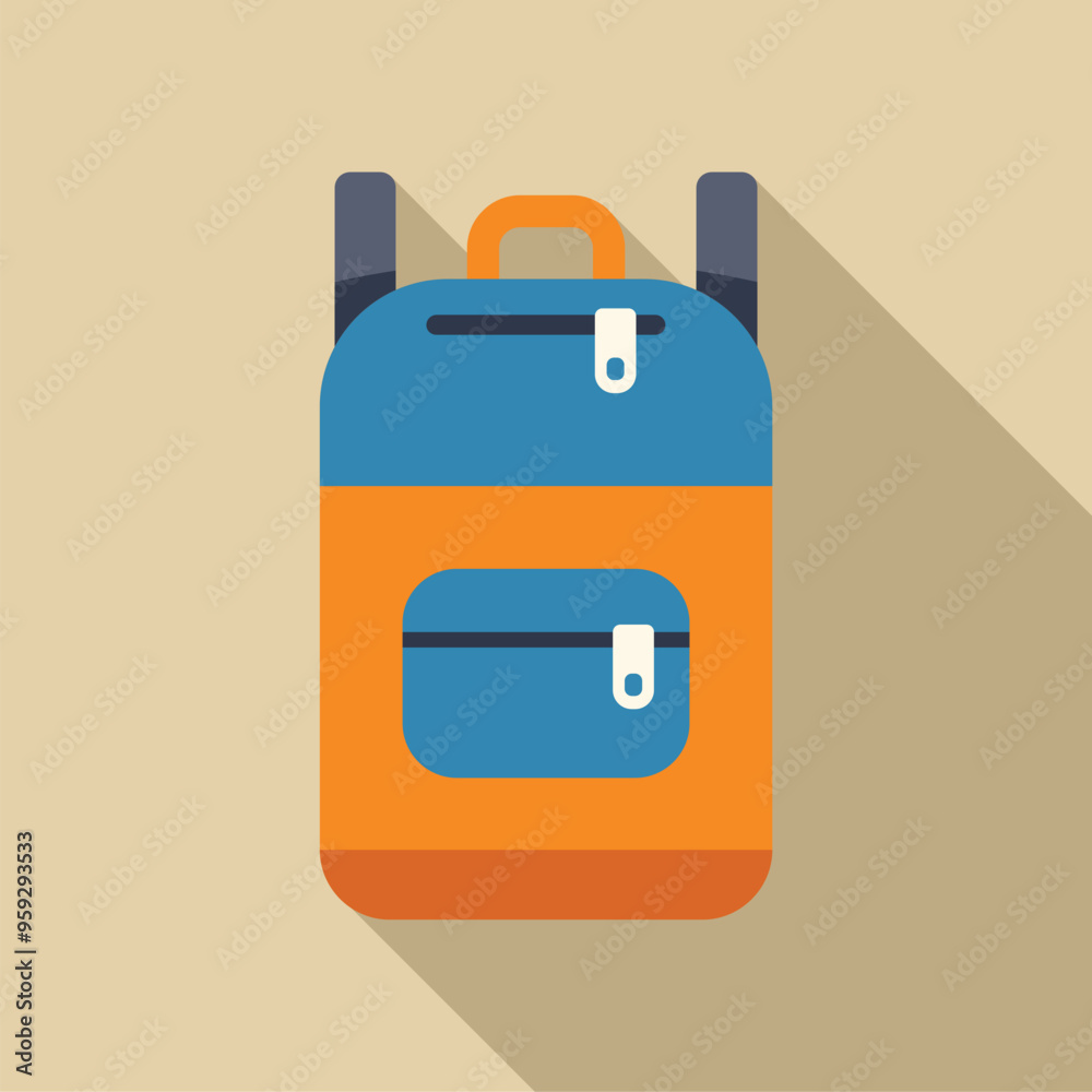 Modern and stylish backpack ideal for various activities, featuring a minimalist flat design Modern and stylish backpack ideal for various activities, featuring a minimalist flat design