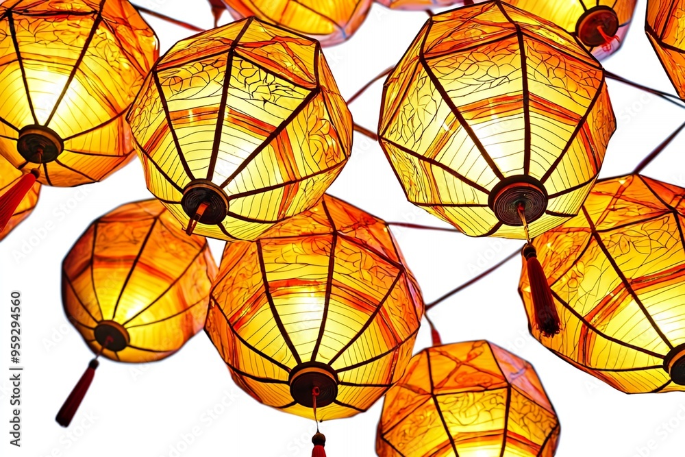 Fototapeta premium Hanging Chinese Lanterns