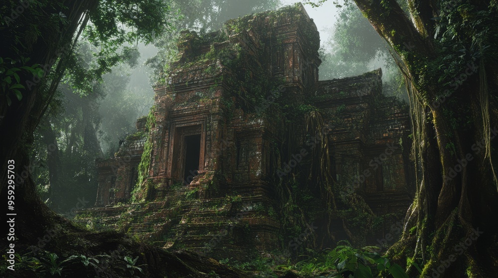 Hidden Temple in the Lush Rainforest: Discover the Ancient Wonders of Moss-Covered Ruins Hidden Temple in the Lush Rainforest: Discover the Ancient Wonders of Moss-Covered Ruins