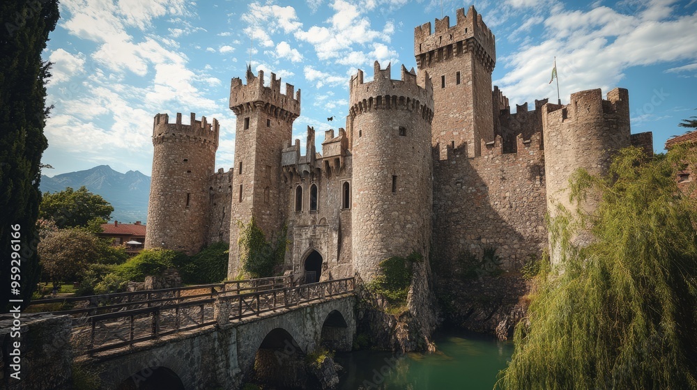 Majestic Medieval Castle with Drawbridge and Moat: A Stunning Architectural Masterpiece Majestic Medieval Castle with Drawbridge and Moat: A Stunning Architectural Masterpiece
