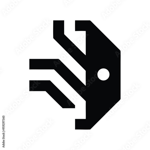 Futuristic Technology Company Logo Stylish Logo Design Vector Illustration for Modern Branding