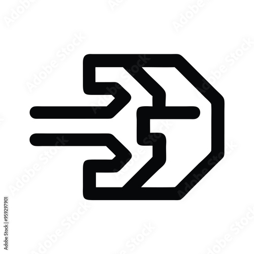Futuristic Technology Company Logo Stylish Logo Design Vector Illustration for Modern Branding