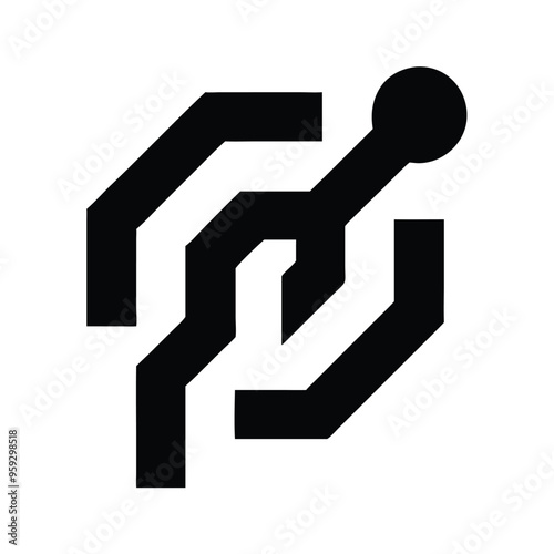 Futuristic Technology Company Logo Stylish Logo Design Vector Illustration for Modern Branding