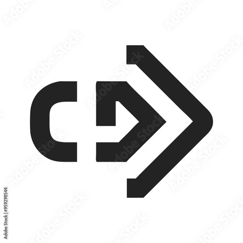 Futuristic Technology Company Logo Stylish Logo Design Vector Illustration for Modern Branding
