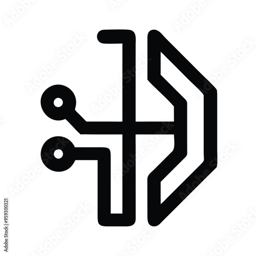 Futuristic Technology Company Logo Stylish Logo Design Vector Illustration for Modern Branding