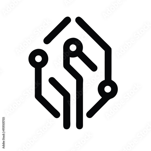 Futuristic Technology Company Logo Stylish Logo Design Vector Illustration for Modern Branding