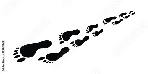 Human hands and feet icon set, print. vektor