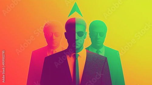 Government conspiracy theory with men wearing suits and sunglasses