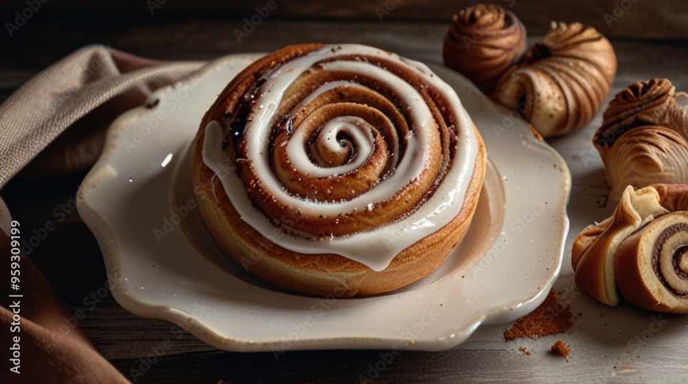 A tasty Cinnamon roll A tasty Cinnamon roll