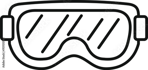 Protective glasses icon representing workplace safety gear, ensuring eye protection and preventing injuries