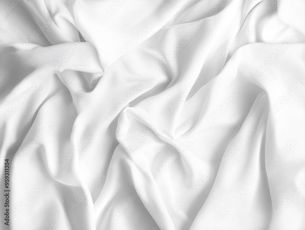 Fototapeta premium Luxurious White Silk Bedding