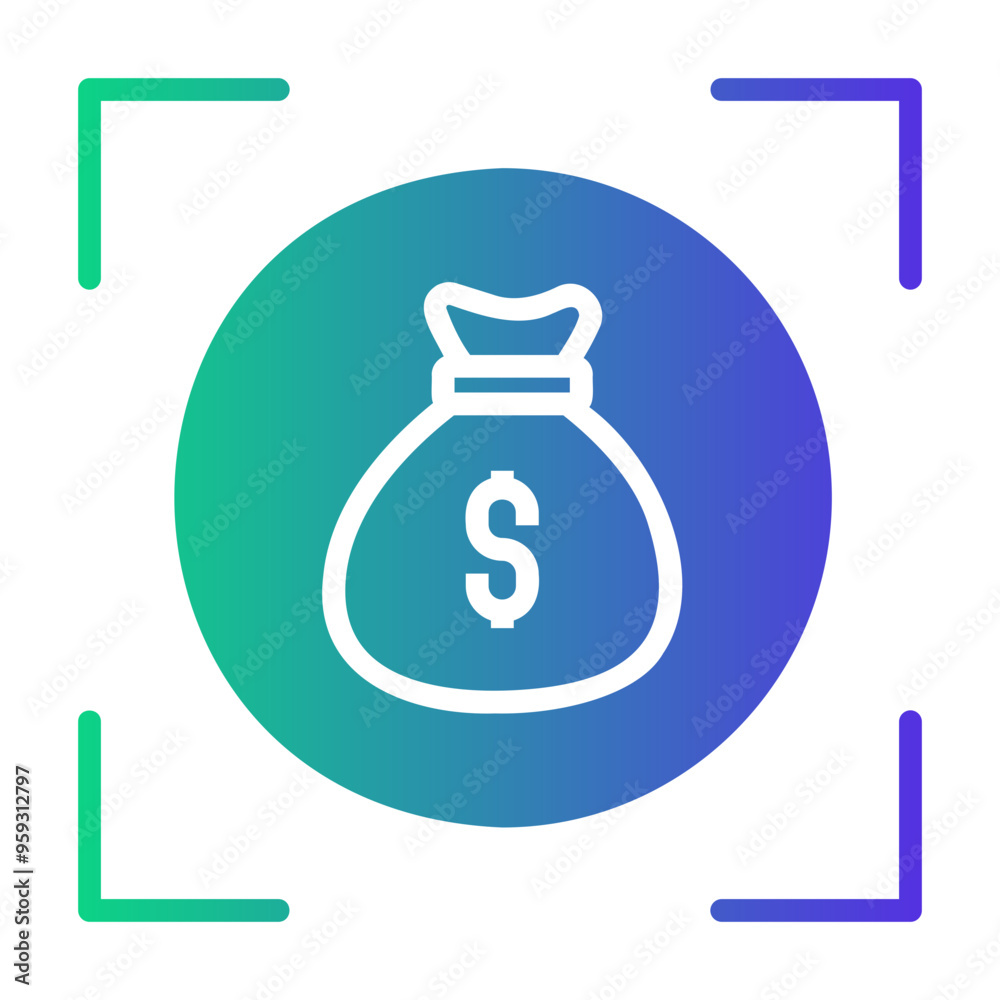 financial goal Gradient icon financial goal Gradient icon