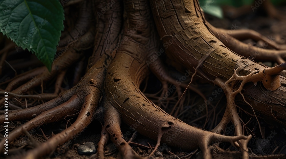 Close-up tree roots texture Close-up tree roots texture
