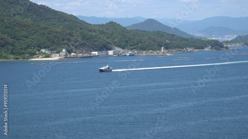 Gorgeous View of Karuga Seaside in Kure City, Hiroshima Prefecture.