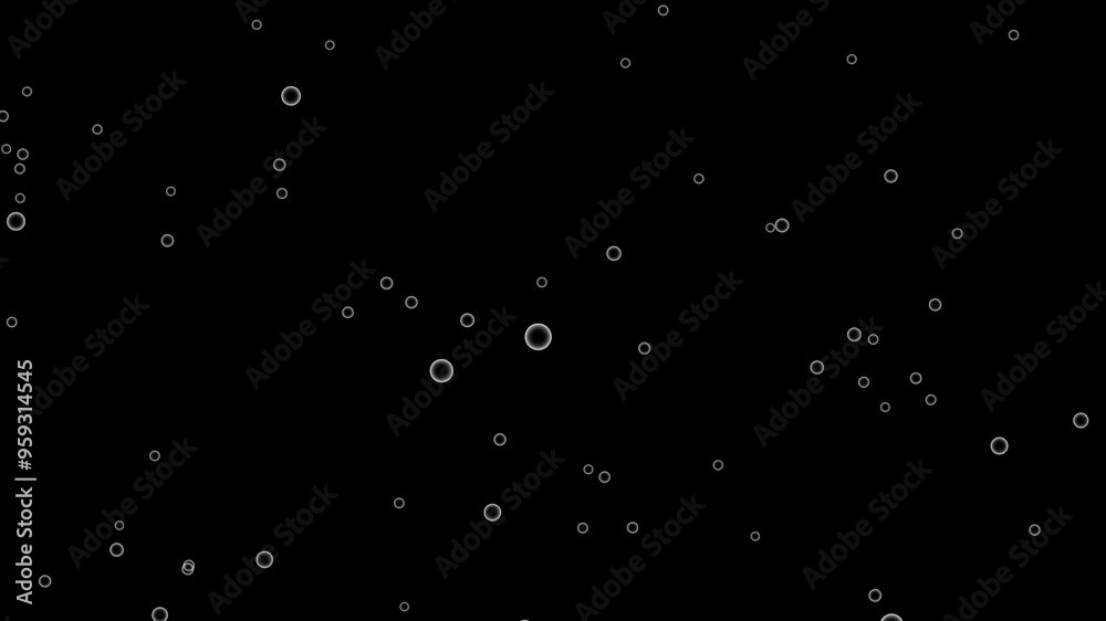 transparant buble in the water animation